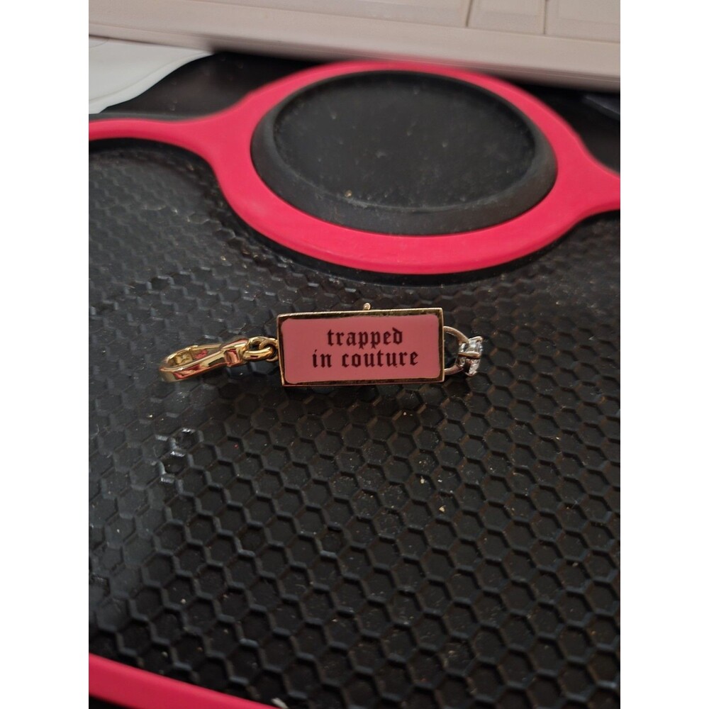 Rare "Mouse Trap" Vintage Pink Juicy Couture Charm w/ Diamond Ring